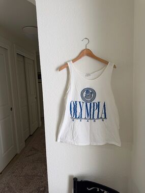 Olympia Bears White Graphic Tank Top